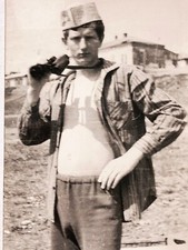 Vintage Beefcake Gay Interest Shirtless Man Binoculars 1970s Photo