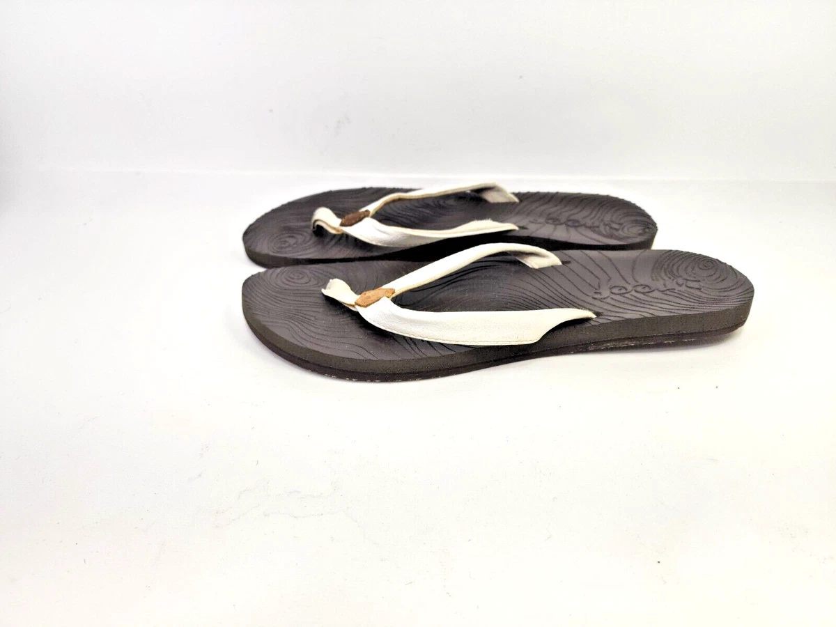 Reef Zen Love Flip Flops Sandals Shoes White Womens Size 9