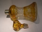 Antique 19th c Bohemian CZECH Art Glass Vase Amber Yellow Amber Cut Glass — photo 8