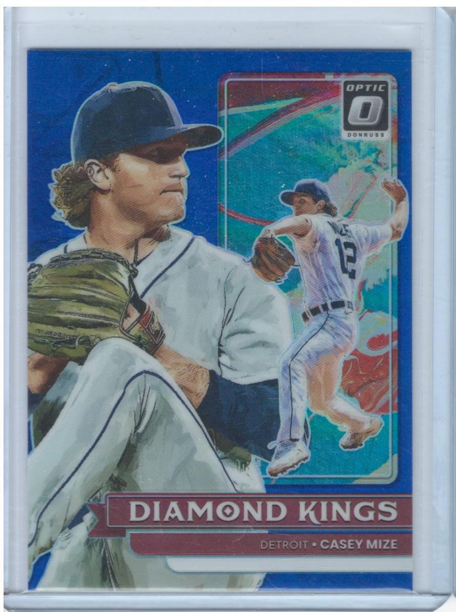 Casey Mize 2022 Donruss Optic #8 Blue Prizm SN Detroit Tigers #/75