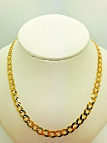 9ct Yellow Solid Gold Curb Chain – 5.8mm - 18" - CHEAPEST ON EBAY - Afbeelding 1 van 10