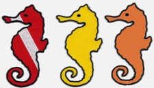 ÉCUSSONS HIPPOCAMPE - FACILE À COLLER SUR LE SUPPORT.