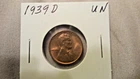 1939D CENT--YOU DECIDE GRADE--FREE SHIP--LOOKS BU--FREE SHIP