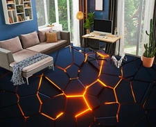 3D Lava Stone 089 Floor WallPaper Murals Wall Print Decal AU Zoe