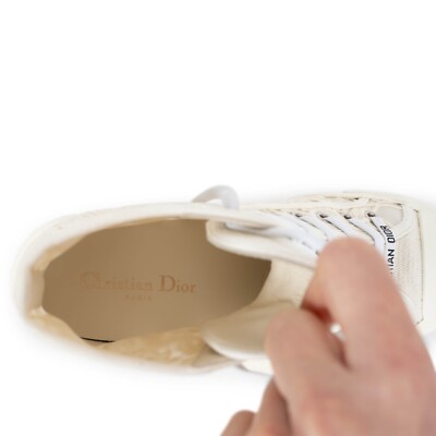 71539 auth CHRISTIAN DIOR cream lace 2022 WALK'N'DIOR MACRAME