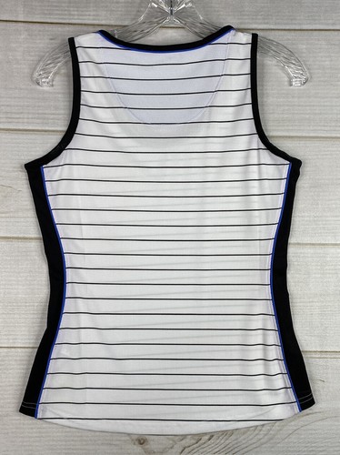 Bolle Tank Top Womens M Blue White Scoop Neck Pullover Stretch Tennis Activewear - Picture 9 of 9