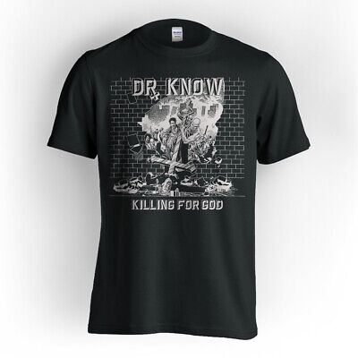 Killing For God DR KNOW Black T-Shirt / NEW / S M L XL 2XL OXNARD HC PUNK