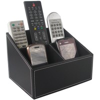 Kingfom 3 Compartment Pu Leather Desk Remote Controller Holder Organizer; Hom... on sale Kingfom 3 Compartment Pu Leather Desk Remote Controller Holder Organizer; Hom... on sale