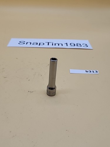 Snap-on Tools STM7  7/32" SAE Flank Drive Deep Socket 1/4" Drive 6 Pt USA - Foto 1 di 5