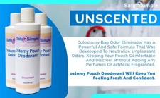 2 Bottles of Safe n' Simple #SNS40208 Ostomy Pouch Unscented Deodorant 8 oz ea.