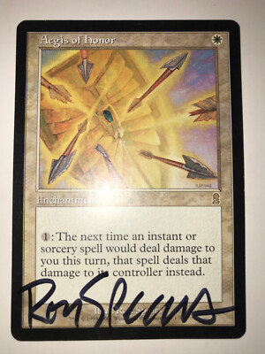 Aegis of Honor Odyssey  White Rare MTG  (SIGNED)
