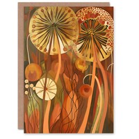 Herbstliche Wildblumen Garten LöWenzahn Frau Geburtstagskarte