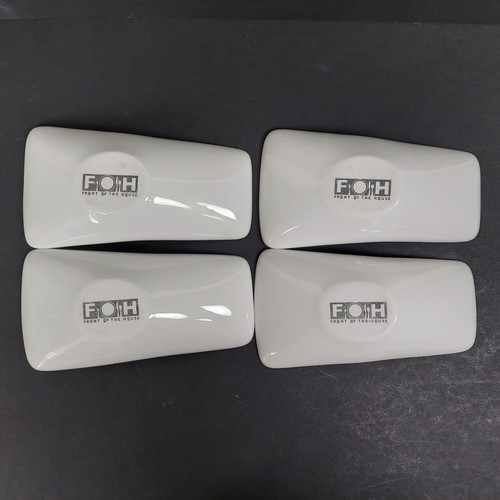 FOH Front of the House Tasting Spoons Amuse Bouche Set/4 White Porcelain - Picture 5 of 6