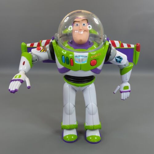 Vintage Thinkway Buzz Lightyear Figure Toy Story Talking Sounds Helmet Tested - Picture 1 of 19