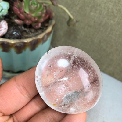 47mm Natural white quartz Crystal semi-precious stone specimens