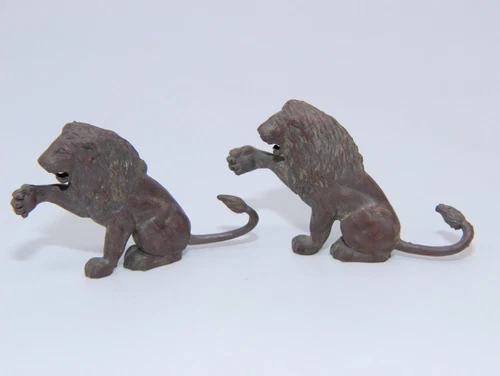 Vintage Marx Circus Playset 2 Gray Lions