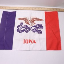Iowa American State Garden Flag w/ Double-Sided Horizontal Banner G142516-BO