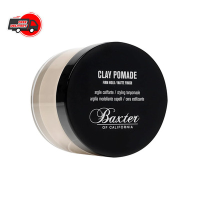 Baxter of California Clay Pomade, Matte Finish/Strong Hold, Hair Pomade for Men,