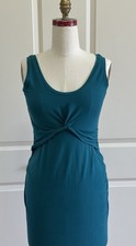 Old Navy Maternity Ruched Canopy Green Twist Front Jersey Dress Size XS X-Small