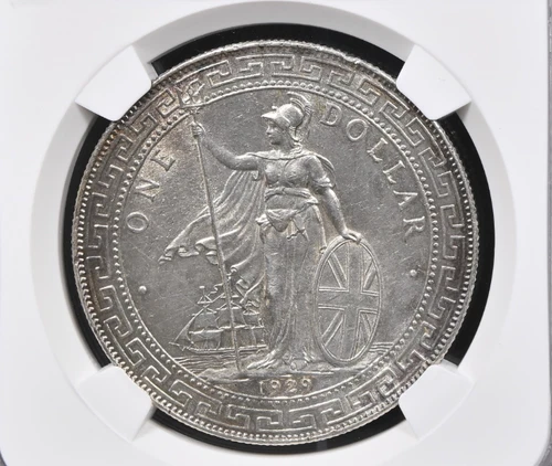 Silver Coin, Great Britain, 1929 Trade Dollar, Almost Uncirculated, $300-$425