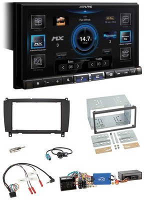 Alpine DAB 2DIN USB Bluetooth Lenkrad Autoradio für Mercedes CLK C209 A209 2004-