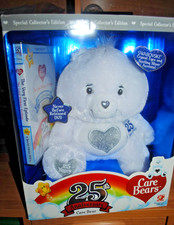 Care Bears 25th Anniversary Bear MINT IN BOX, white bear, Swarovski Crystal eyes