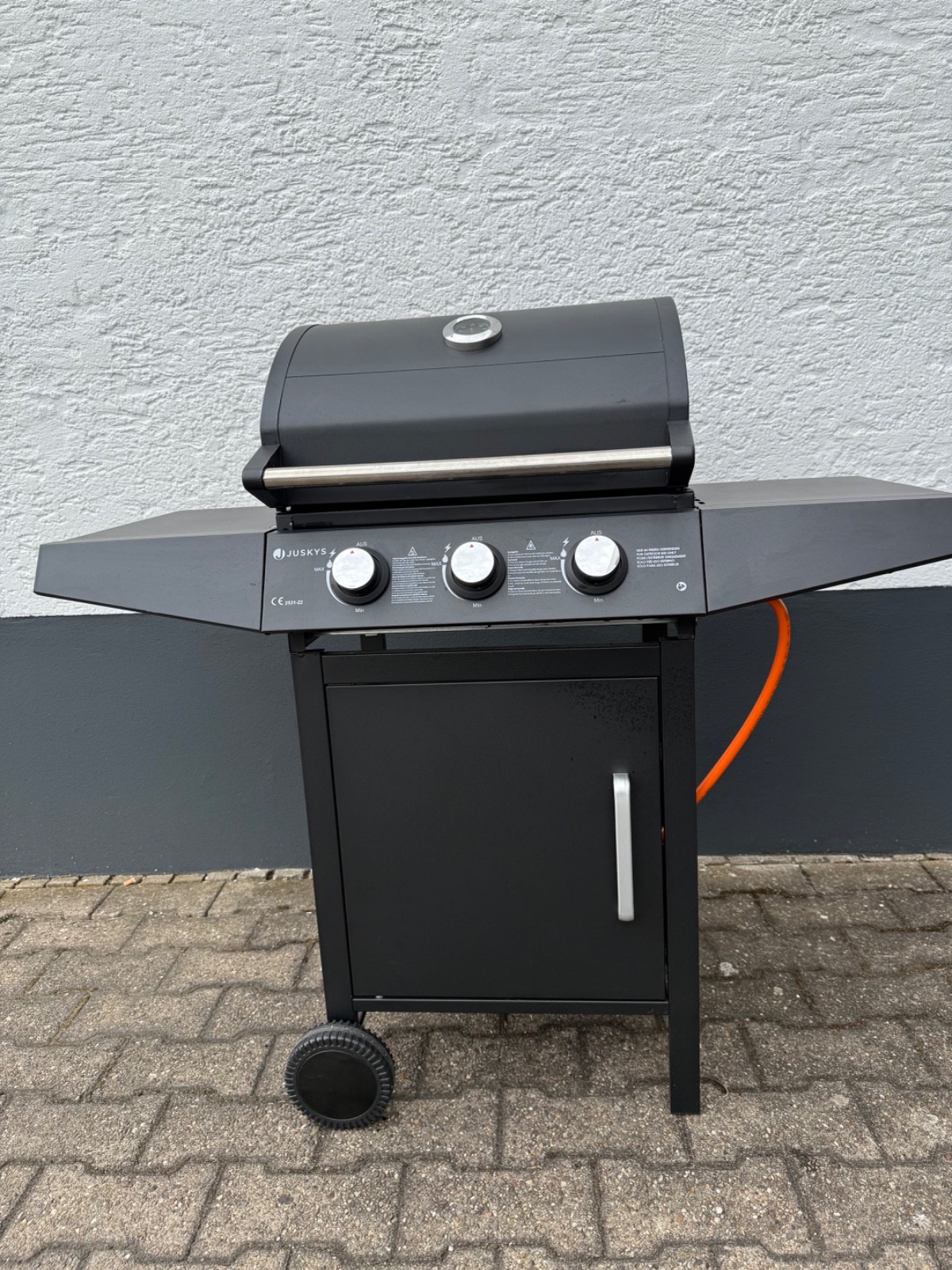 JUSKYS Gasgrill 3 Brenner – ideal für Gartenabende