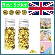 High-Quality Edible Gold Leaf Flakes - 2 Bottles for Perfect Presentations