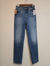 BUFFALO David Bitton W27 High Rise Straight JAYDEN JEANS Distressed Stretch NWT