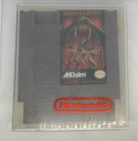 Swords and Serpents (Nintendo Entertainment System NES)  cartridge and hard case