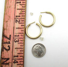 14K Yellow Gold Hoop Earrings .90" 2.4 Gr [E371] — photo 4