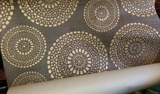 Schumacher Wallpaper Material Roll Gold Black Patent 