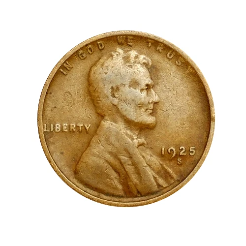 1925-S Lincoln Wheat Penny Cent - G/VG Good or Better Very Nice