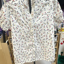 Bonpoint Girls Cherry Ruffle Collared Short S...