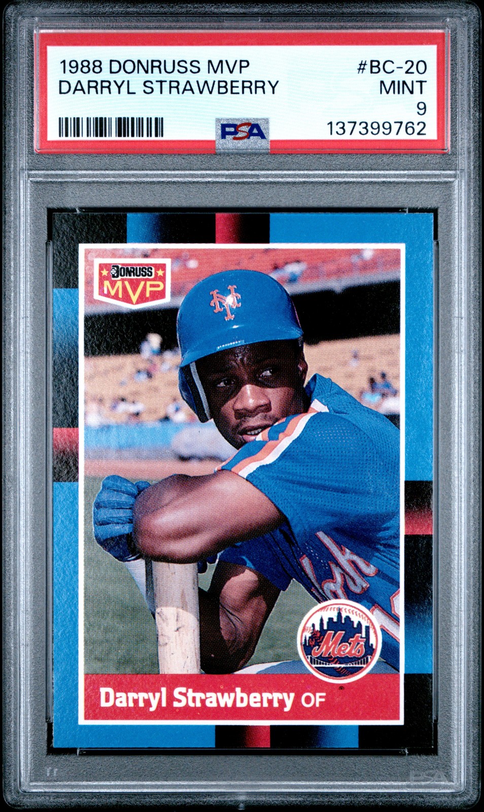 1988 DONRUSS MVP #BC-20 DARRYL STRAWBERRY PSA 9