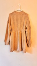 Women’s Beige Textured Knit Sweater Dress XL
