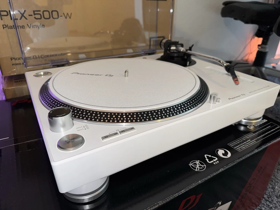 2x Pioneer DJ PLX-500 W Plattenspieler mit Ortofon Tonabnehmer (Kaum Benutzt) - Bild 4 von 4