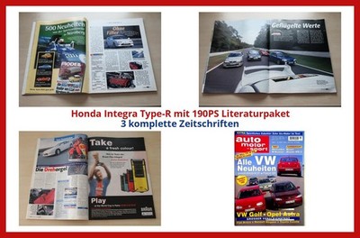 Honda Integra Type-R mit 190PS Literaturpaket - 3 komplette Zeitschriften