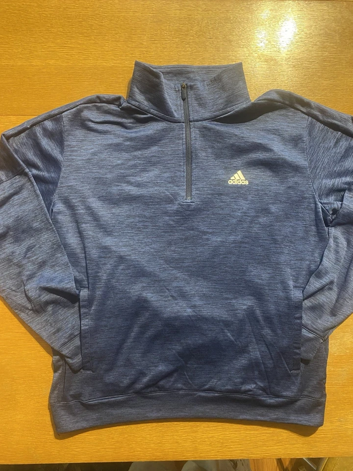 Adidas Climalite 1/4 Cremallera Azul Pullover Chaqueta Atlética Para Hombre Talla XL Golf NUEVO Foto 2 de 4