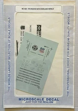 MICROSCALE HO DECAL-PACIFIC FRUIT EXPRESS/PFE REEFER w/“OVERLAND” HRLD #MC-4021