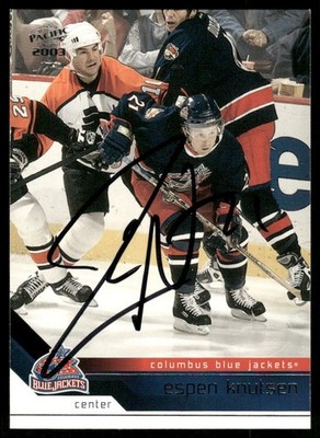 2002-03 Pacific Espen Knutsen Auto Columbus Blue Jackets #101