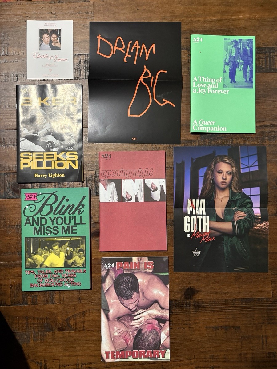 A24 Zine Lot of 5 + Mia Goth Maxine Minx Poster + Marty Supreme