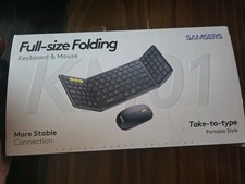 Samsers Full Size Folding Keyboard  Mouse - Bluetooth Keyboard Combo