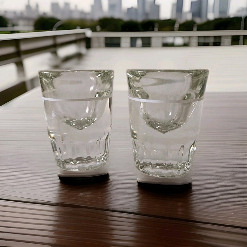 Two Vintage Whiskey Shot Glasses