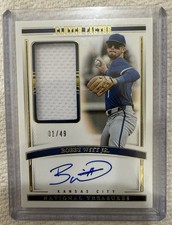 2024 Panini National Treasures Bobby Witt Jr. Clutch Factor Auto Patch #01/49