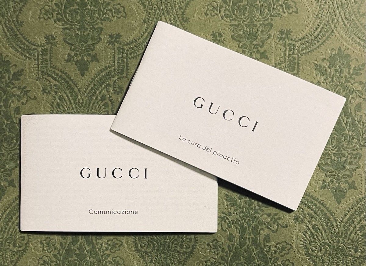 Gucci Brochure Booklets Set - La Cura Del Prodotto & Comunicazione