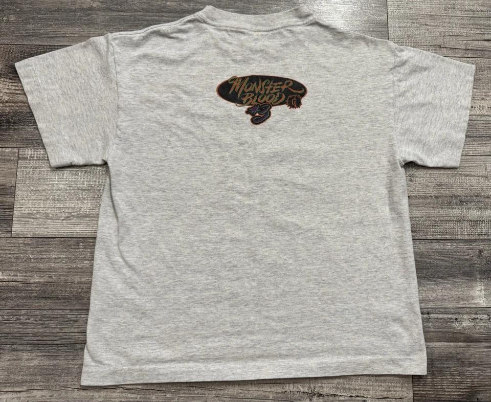 Camiseta De Colección 1995 Piel de Gosebumps Monster Blood #3 Juvenil X-Grande XL 90s Camiseta Gris Foto 2 de 4