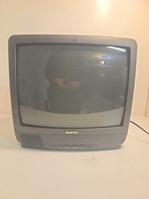 Sanyo DS19680 19" CRT Color TV Tested Working Retro Gaming Television