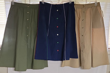 Summer Skirts Vintage M Medium Modest Teacher Sears Jeana Button Elastic USA