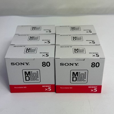 MDW80T Lot 30 Disc Sony MD Minidisc 80 Minutes Recordable Blank